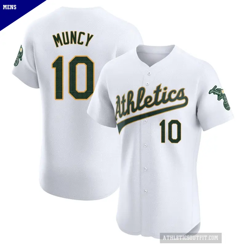 Men's No.10 Max Muncy Oakland Athletics White Elite Home Jersey