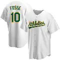 Men's No.10 Ray Fosse Oakland Athletics White Replica Home Jersey