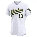Men's No.13 Luis Barrera Oakland Athletics White Elite Home Jersey
