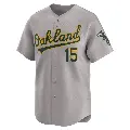 Men's No.15 Seth Brown Oakland Athletics Gray Limited Away Jersey