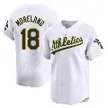Men's No.18 Mitch Moreland Oakland Athletics White Limited Home Jersey
