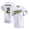 Men's No.2 Tony Phillips Oakland Athletics White Limited Home Jersey