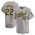 Men's No.22 Miguel Andujar Oakland Athletics Gray Limited Away Jersey