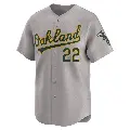 Men's No.22 Miguel Andujar Oakland Athletics Gray Limited Away Jersey