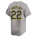 Men's No.22 Miguel Andujar Oakland Athletics Gray Limited Away Jersey