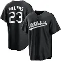 Men's No.23 Dick Williams Oakland Athletics Black/White Replica Jersey