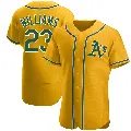 Men's No.23 Dick Williams Oakland Athletics Gold Authentic Alternate Jersey