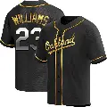 Men's No.23 Dick Williams Oakland Athletics Gold Replica Black en Alternate Jersey