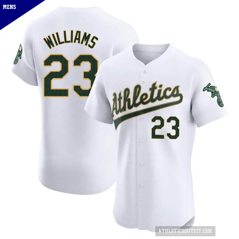 Men's No.23 Dick Williams Oakland Athletics White Elite Home Jersey