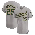 Men's No.25 George Hendrick Oakland Athletics Gray Elite Road Jersey