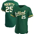 Men's No.25 Stephen Piscotty Oakland Athletics Green Authentic Kelly Alternate Jersey