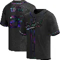 Men's No.26 Carlos Cortes Oakland Athletics Black Replica Holographic Alternate Jersey