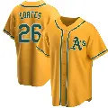 Men's No.26 Carlos Cortes Oakland Athletics Gold Replica Alternate Jersey