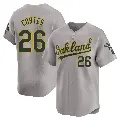 Men's No.26 Carlos Cortes Oakland Athletics Gray Limited Away Jersey