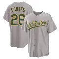 Men's No.26 Carlos Cortes Oakland Athletics Gray Replica Away 2.0 Jersey