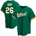 Men's No.26 Joe Rudi Oakland Athletics Green Replica Kelly Alternate Jersey