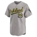 Men's No.29 Austin Adams Oakland Athletics Gray Limited Away Jersey
