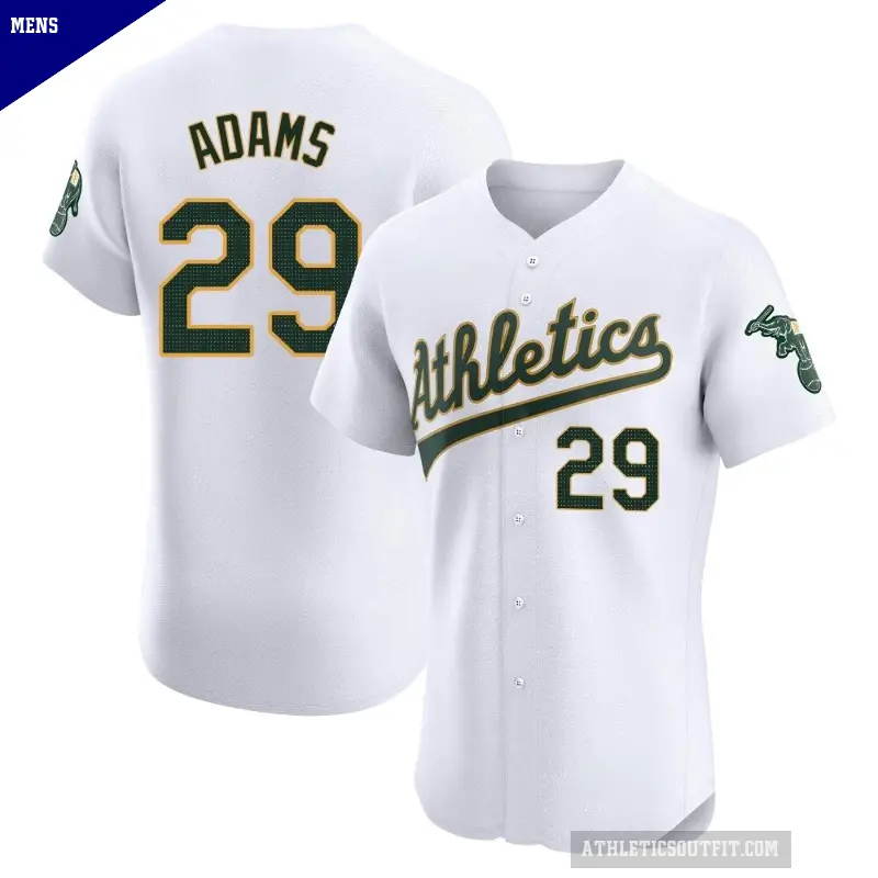 Men's No.29 Austin Adams Oakland Athletics White Elite Home Jersey