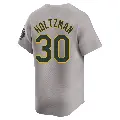 Men's No.30 Ken Holtzman Oakland Athletics Gray Limited Away Jersey
