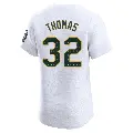 Men's No.32 Colby Thomas Oakland Athletics White Elite Home Jersey