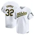 Men's No.32 Colby Thomas Oakland Athletics White Limited Home Jersey