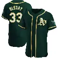Men's No.33 JJ Bleday Oakland Athletics Green Authentic Alternate Jersey