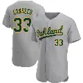 Men's No.33 Jose Canseco Oakland Athletics Gray Authentic Road Jersey