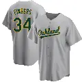 Men's No.34 Rollie Fingers Oakland Athletics Gray Replica Road Jersey