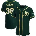 Men's No.38 JP Sears Oakland Athletics Green Authentic Alternate Jersey