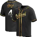 Men's No.4 Coco Crisp Oakland Athletics Gold Replica Black en Alternate Jersey