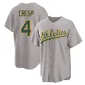 Men's No.4 Coco Crisp Oakland Athletics Gray Replica Away 2.0 Jersey