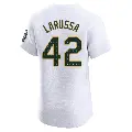 Men's No.42 Tony Larussa Oakland Athletics White Elite Home Jersey