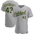 Men's No.43 Dennis Eckersley Oakland Athletics Gray Authentic Road Jersey