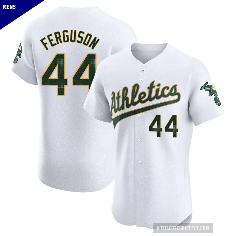 Men's No.44 Tyler Ferguson Oakland Athletics White Elite Home Jersey