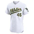 Men's No.46 Luis Medina Oakland Athletics White Elite Home Jersey