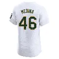 Men's No.46 Luis Medina Oakland Athletics White Elite Home Jersey