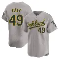 Men's No.49 Michael Kelly Oakland Athletics Gray Limited Away Jersey