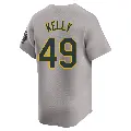 Men's No.49 Michael Kelly Oakland Athletics Gray Limited Away Jersey