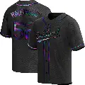 Men's No.52 Anthony Maldonado Oakland Athletics Black Replica Holographic Alternate Jersey