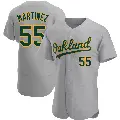 Men's No.55 Adrian Martinez Oakland Athletics Gray Authentic Road Jersey