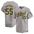 Men's No.55 Adrian Martinez Oakland Athletics Gray Limited Away Jersey