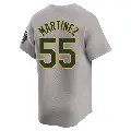 Men's No.55 Adrian Martinez Oakland Athletics Gray Limited Away Jersey
