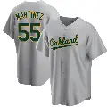 Men's No.55 Adrian Martinez Oakland Athletics Gray Replica Road Jersey