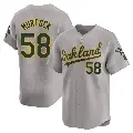 Men's No.58 Noah Murdock Oakland Athletics Gray Limited Away Jersey