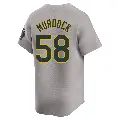 Men's No.58 Noah Murdock Oakland Athletics Gray Limited Away Jersey