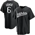 Men's No.6 Sal Bando Oakland Athletics Black/White Replica Jersey