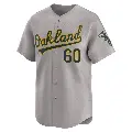 Men's No.60 Justin Sterner Oakland Athletics Gray Limited Away Jersey