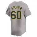 Men's No.60 Justin Sterner Oakland Athletics Gray Limited Away Jersey