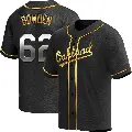 Men's No.62 Ben Bowden Oakland Athletics Gold Replica Black en Alternate Jersey