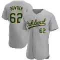 Men's No.62 Ben Bowden Oakland Athletics Gray Authentic Road Jersey